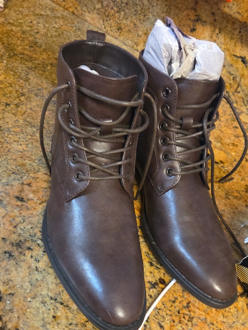 ASOS Dark Brown Leather Chukka Lace-Up Boots